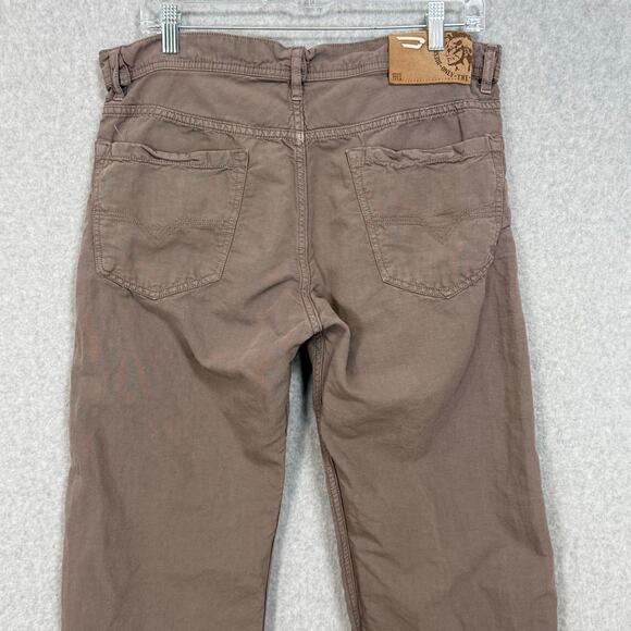 Diesel Industries Pants Size 33 Button Fly Cotton Linen Casual - Picture 6 of 16
